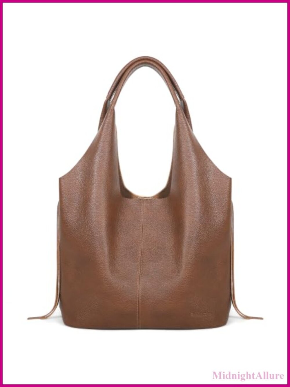 Genuine Leather Slouchy Hobo Tote Bag Oversized Shoulder Handbag